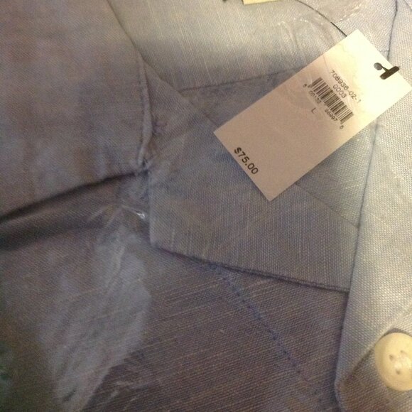 Banana Republic Men's Light Blue Button-Down Polo Shirt - Large - New with Tags - Picture 4 of 6